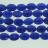 Faceted Flat Oval Dyed Jade Cobalt Blue 10x14mm 16"