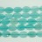 Faceted Flat Oval Dyed Jade Light Teal 10x14mm 16"