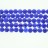 Faceted Flat Coin Dyed Jade Cobalt Blue 10mm 16"