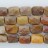 Faceted Flat Rectangle Autumn Agate 15x21mm 16"