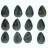 Faceted Flat Teardrop Top Drilled Blue Tiger Eye 20x30mm 8"