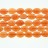 Faceted Flat Oval Dyed Jade Orange 13x18mm 16"
