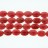 Faceted Flat Oval Dyed Jade Red 13x18mm 16"
