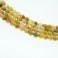 Faceted Round Bead Striped Agate Yellow 10mm 16"