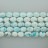 Flat Oval Stabilized White Turquoise 12x16mm 16"