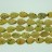 Flat Teardrop Center Drilled Stanilized Yellow Turquoise 13x18mm 16"