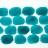 Faceted Flat Slab Dyed Jade Turquoise 30x40mm 16"