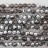 Faceted Round Bead Two-Tone Coffee Quartz & Silver 4mm 16"
