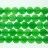 Faceted Flat Coin Dyed Jade Apple Green 12mm 16"