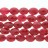 Faceted Flat Oval Dyed Jade Red 12x16mm 16"