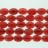 Faceted Flat Oval Dyed Jade Red 10x14mm 16"