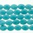 Faceted Flat Oval Turquoise Quartz 13x18mm 16"