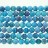 Faceted Round Bead Fire Agate Blue 12mm 16"