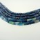 Faceted Cylinder Dyed Agate Blue 13x22mm 16"