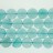 Faceted Flat Coin Dyed Jade Light Blue 18mm 16"