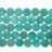 Flat Coin Stabilized Blue Turquoise 14mm 16"