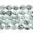 Faceted Flat Oval Silver Leaf 15x20mm 16"