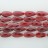 Faceted Flat Teardrop Center Drilled Dyed Jade Ruby 12x26mm 16"