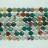Faceted Round Bead Multicolor Fire Agate 8mm 16"