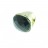 Brass Ring Faceted Oval Green Goldstone