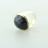 Brass Ring Faceted Oval Blue Goldstone 