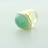 Brass Ring Faceted Oval Green Aventurine 