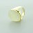 Brass Ring Faceted Oval New Jade 