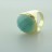 Brass Ring Faceted Oval Amazonite 