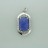 Brass Pendant with Faceted Oval Dyed Jade Blue & Cubic Zirconia 