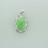 Brass Pendant Faceted Oval Dyed Jade Apple Green