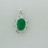 Brass Pendant Faceted Oval Dyed Jade Emerald 