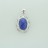 Brass Pendant Faceted Oval Dyed Jade Blue 