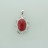 Brass Pendant Faceted Oval Dyed Jade Ruby 