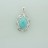 Brass Pendant Faceted Oval Amazonite 