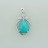 Brass Pendant with Faceted Flat Teardrop Dyed Jade Teal & Cubic Zirconia 
