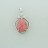 Brass Pendant with Faceted Flat Teardrop Dyed Jade Pink & Cubic Zirconia