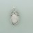 Bow Brass Pendant with Faceted Oval Rose Quartz & Cubic Zirconia
