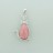 Cat Brass Pendant with Faceted Flat Teardrop Dyed Jade Pink & Cubic Zirconia 