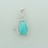 Cat Brass Pendant with Faceted Flat Teardrop Dyed Jade Teal & Cubic Zirconia 