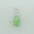 Cat Brass Pendant with Faceted Flat Teardrop Dyed Jade Apple Green & Cubic Zirconia