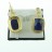 Brass Earrings Faceted Pillow Dyed Jade Sapphire with Cubic Zirconia