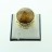 Brass Ring Faceted Round Tiger Eye 