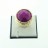 Brass Ring Faceted Round Stabilized Turquoise Purple 
