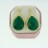 Brass Earrings Faceted Flat Teardrop Dyed Jade Emerald with Cubic Zirconia 