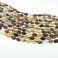 Faceted Flat Oval Striped Agate Brown 13x18mm 16"