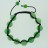 Bracelet Faceted Round Bead Dyed Jade Apple Green 