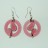 .925 Silver Earrings Round Pink Cubic Zirconia 