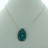 925 Sterling Silver Necklace Copper Turquoise Teardrop / Cubic Zirconia 