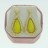 Brass Earrings Faceted Teardrop Dyed Jade Neon Yellow with Cubic Zirconia