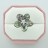 .925 Silver Ring Shell Flower & Cubic Zirconia 